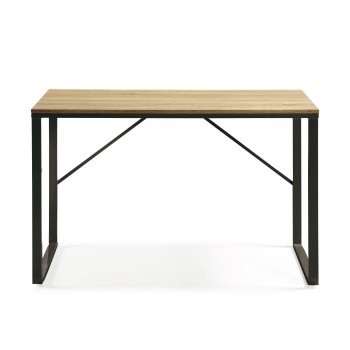 Scrivania rettangolare Talbot 120 x 60 cm nero120 x 60 cm con piano MDF e ga