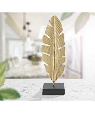 LEAF SCULPTURE WITH GLAM CANDLE HOLDER
