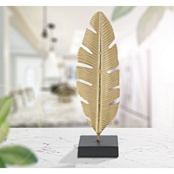 LEAF SCULPTURE WITH GLAM CANDLE HOLDER