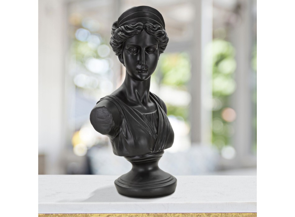 ROMAN WOMAN BLACK SCULPTURE