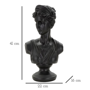 ROMAN WOMAN BLACK SCULPTURE