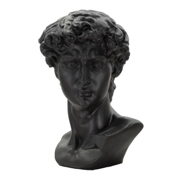 BLACK ANTIQUE HEAD SCULPTURE