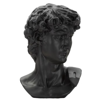 BLACK ANTIQUE HEAD SCULPTURE