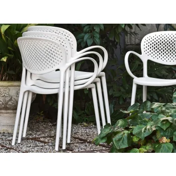 ABBY CB2194 PERFORATED CHAIR WITH CONNUBIA ARMRESTS