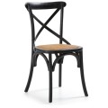 Alsie chair in black lacquered solid birch wood