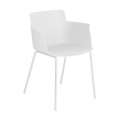 Hannia chair with armrests WHITE COLOR