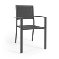 Sirley outdoor chair in aluminum and textilene