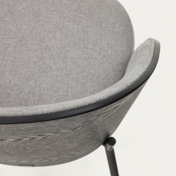 Eamy chair light gray ash veneer