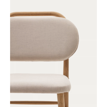 Helda chair in chenille and solid oak LA FORMA