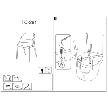 GRAY HELSINKI CHAIR SET 2 PCS