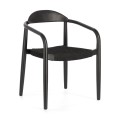 Nina chair in black painted solid wood