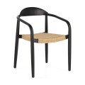 Nina chair in solid wood with black finish