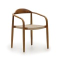 Nina chair in solid wood with walnut finish