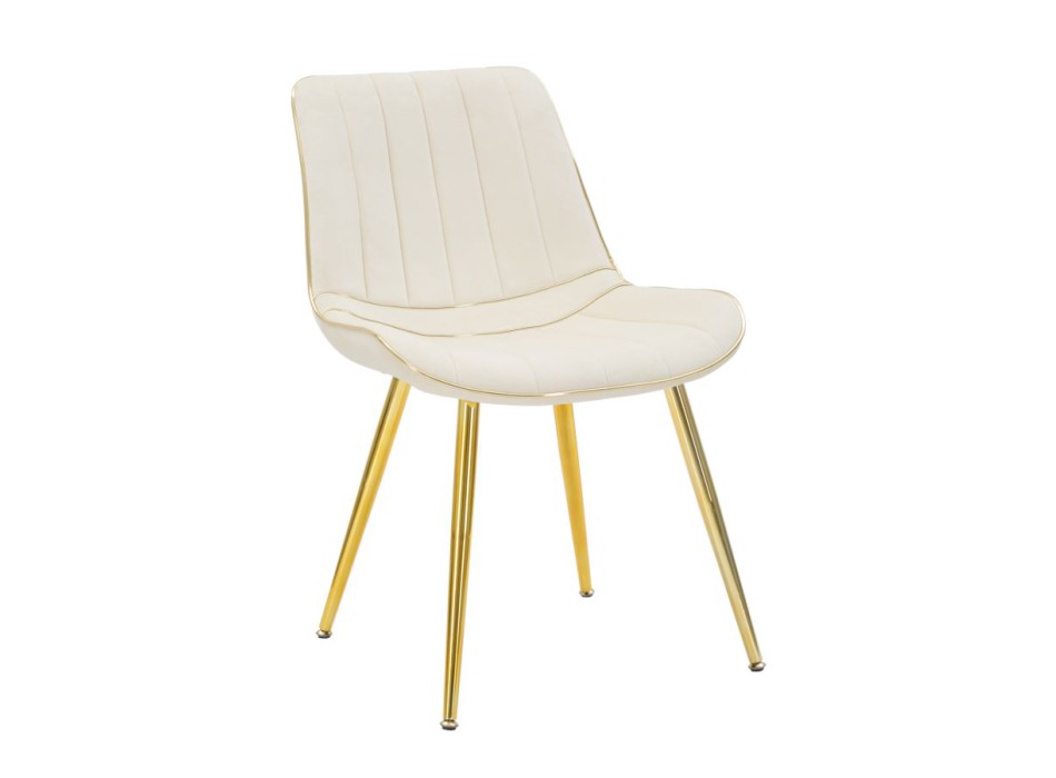 PARIS CHAIR CREAM/GOLD SET 2 PCS