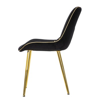 PARIS CHAIR BLACK/GOLD SET 2 PCS