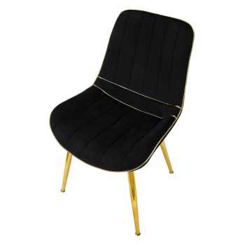 PARIS CHAIR BLACK/GOLD SET 2 PCS