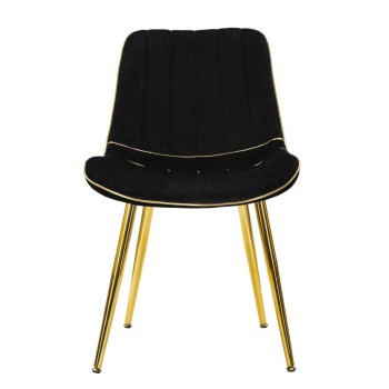 PARIS CHAIR BLACK/GOLD SET 2 PCS