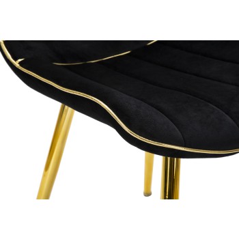 PARIS CHAIR BLACK/GOLD SET 2 PCS