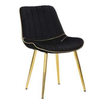 PARIS CHAIR BLACK/GOLD SET 2 PCS