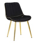 PARIS CHAIR BLACK/GOLD SET 2 PCS