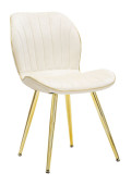 PARIS SPACE CREAM /GOLD CHAIR SET 2 PCS