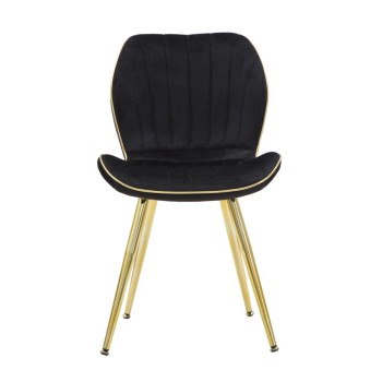 PARIS SPACE CHAIR BLACK/GOLD SET 2 PCS