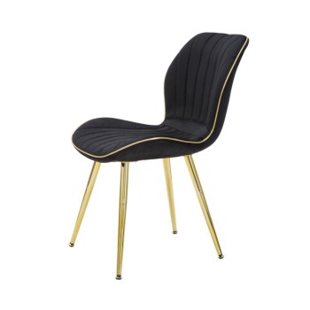 PARIS SPACE CHAIR BLACK/GOLD SET 2 PCS