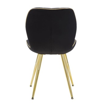 PARIS SPACE CHAIR BLACK/GOLD SET 2 PCS