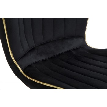 PARIS SPACE CHAIR BLACK/GOLD SET 2 PCS