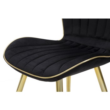 PARIS SPACE CHAIR BLACK/GOLD SET 2 PCS