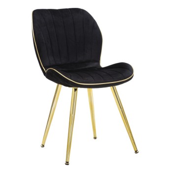 PARIS SPACE CHAIR BLACK/GOLD SET 2 PCS