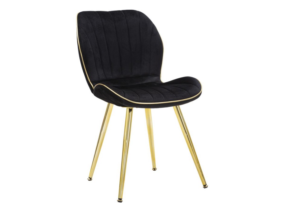 PARIS SPACE CHAIR BLACK/GOLD SET 2 PCS