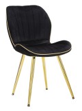 PARIS SPACE CHAIR BLACK /GOLD SET 2 PCS