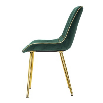 PARIS CHAIR GREEN/GOLD SET 2 PCS