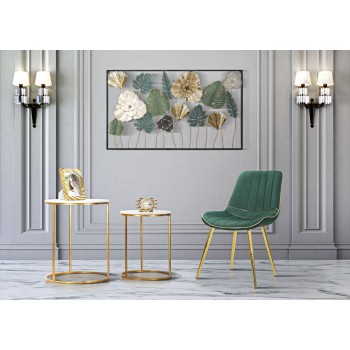 PARIS CHAIR GREEN/GOLD SET 2 PCS