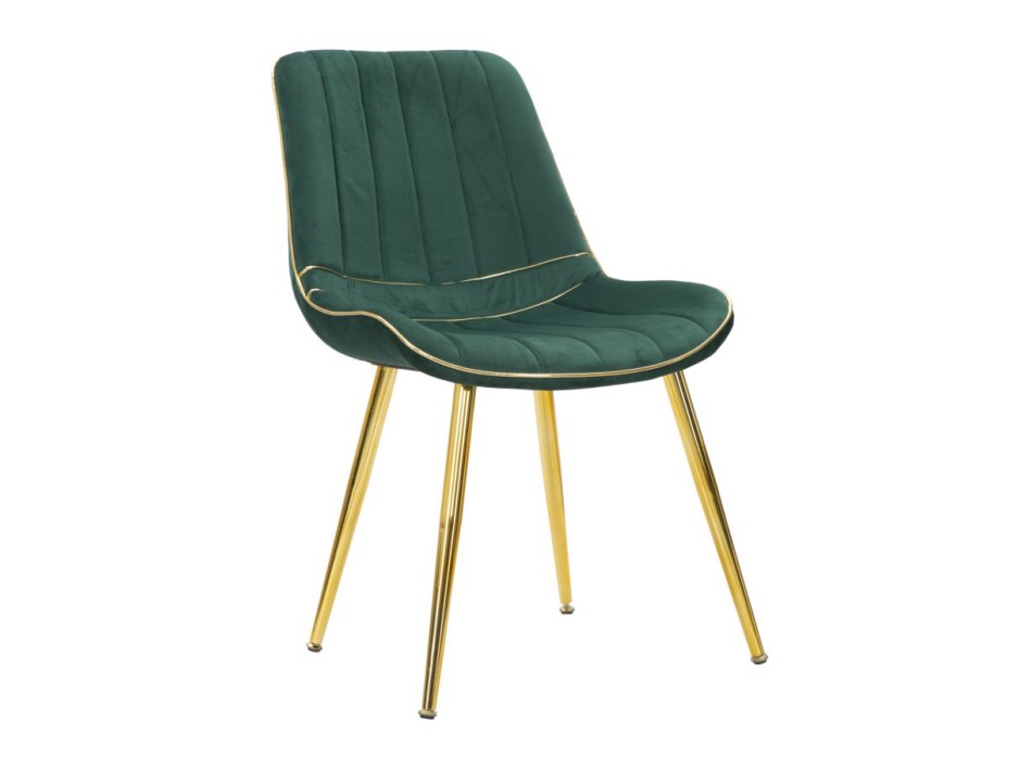 PARIS CHAIR GREEN/GOLD SET 2 PCS