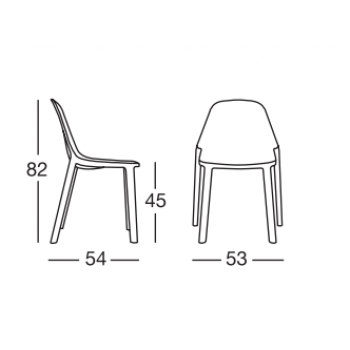 Chair Più 2336 Scab