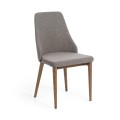 Light gray Rosie chair and solid wood legs