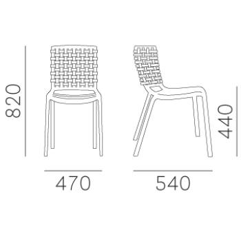 PEDRALI TATAMI 305 chair