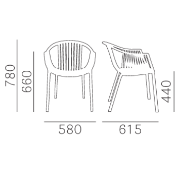 PEDRALI TATAMI 306 chair