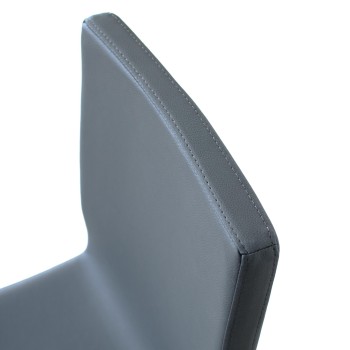 Chairs - Armida Chair Anthracite legs White cushion 01 (Conical legs)