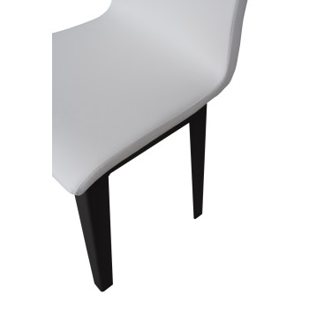 Chairs - Armida Chair Anthracite legs White cushion 01 (Conical legs)