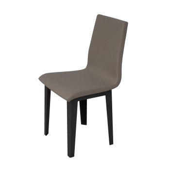 Chairs - Armida Chair Anthracite legs White cushion 01 (Conical legs)