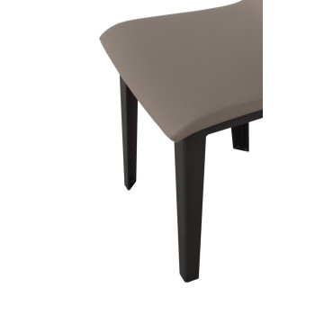 Chairs - Armida Chair Anthracite legs White cushion 01 (Conical legs)