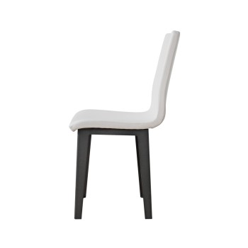 Chairs - Armida Chair Anthracite legs White cushion 01 (Conical legs)