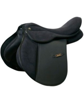 Daslö saddle in suede with interchangeable bow