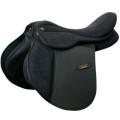 Daslö saddle in suede with interchangeable bow