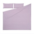 Set Dileta duvet cover, sheets, pillowcase GOTS mauve cotton 260 x 240cm