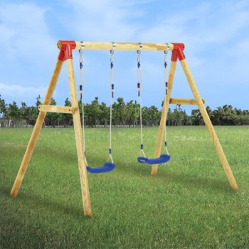 VidaXL Pine Wood Garden Swing Set 230x130x166 cm