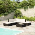 Garden Sofa Set 6 pcs with Polyrattan Cushions